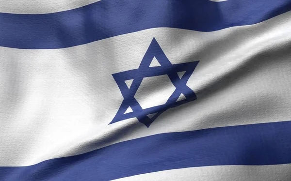 3d ilustración de la bandera de Israel —  Fotos de Stock