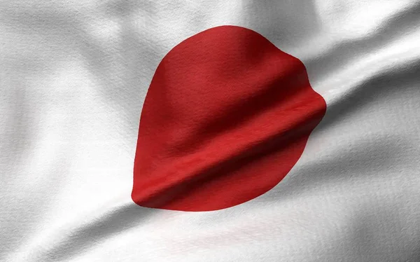 3d ilustración de la bandera de Japón —  Fotos de Stock