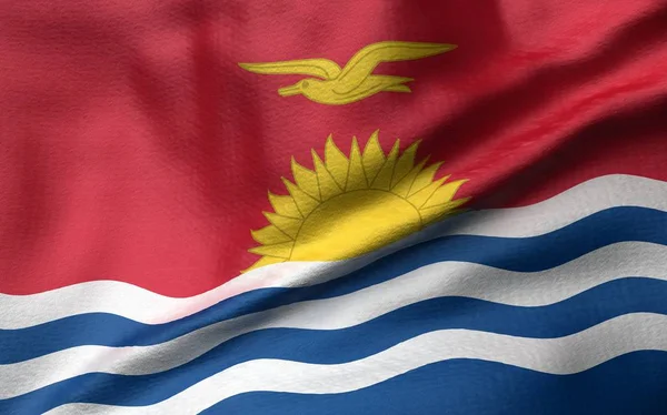 3D-иллюстрация флага Кирибати — стоковое фото
