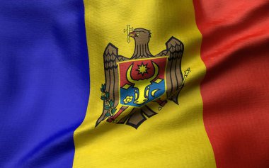 Moldova Bayrağı 3d İllüstrasyon