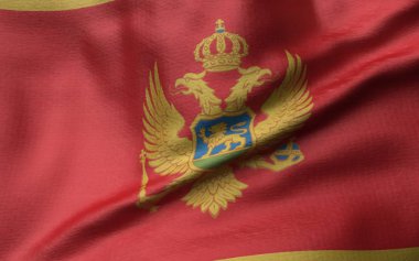 Karadağ Bayrağı 3d İllüstrasyon