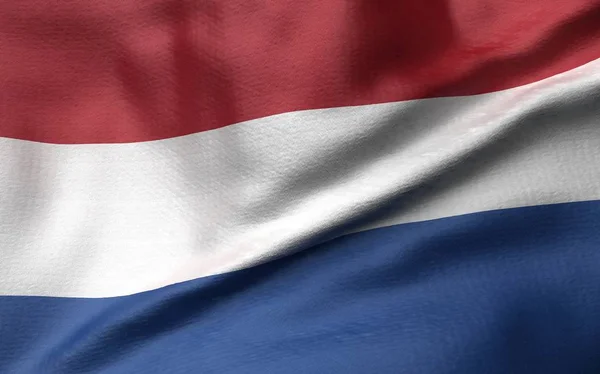 3D Illustration af hollandske flag - Stock-foto