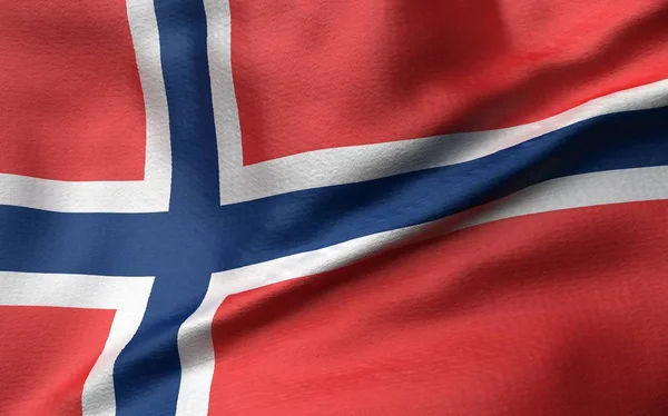 Ilustración 3D de la bandera de Noruega —  Fotos de Stock