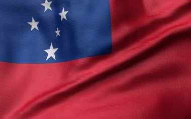 Samoa Bayrağı 3d İllüstrasyon