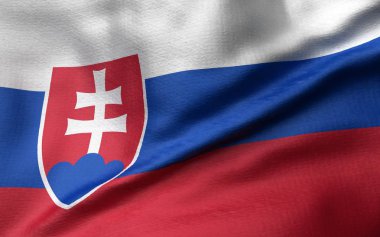 Slovakya Bayrağı 3d İllüstrasyon
