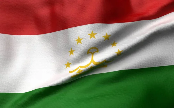 3D Illustration of Tajikistan Flag — Stock Photo, Image