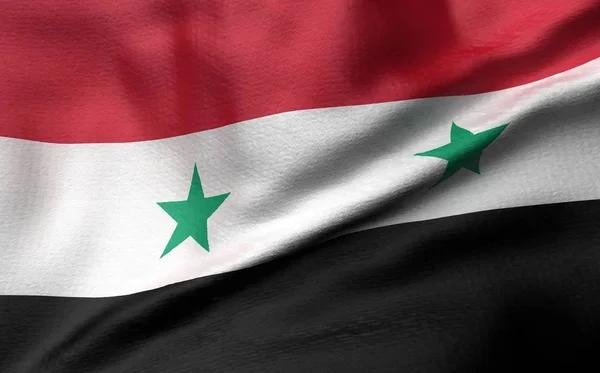 3D Illustration of Syria Flag — Stock Photo, Image