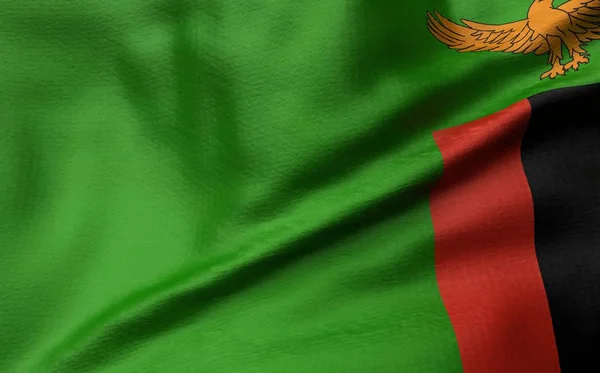 3D Illustration of Zambia Flag — Stock Photo, Image