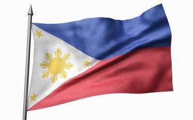 Filipinler Bayrağıyla 3B Bayrak Direği