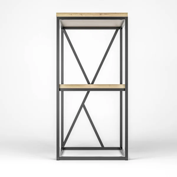 Illustration 3D d'un rack moderne de style loft — Photo