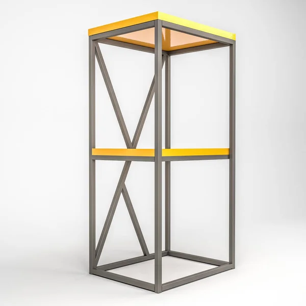 Ilustração 3d de um moderno loft-estilo rack — Fotografia de Stock
