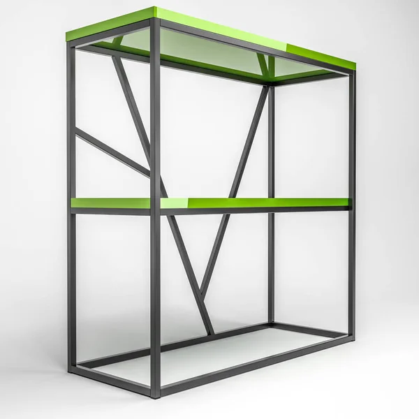 Illustration 3D d'un rack moderne de style loft — Photo