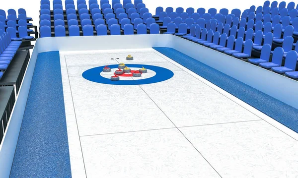 Render Ice Arena Pour Jouer Curling — Photo