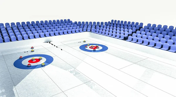 Render Ice Arena Pour Jouer Curling — Photo