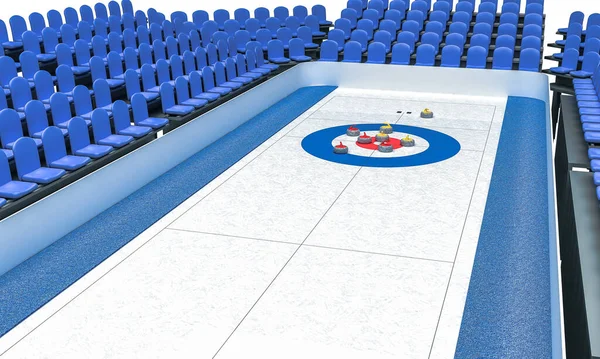 Render Ice Arena Pour Jouer Curling — Photo