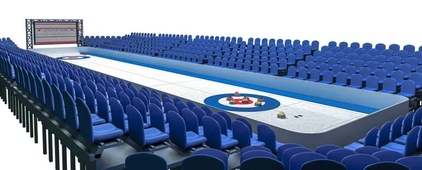 Render Ice Arena Giocare Curling — Foto Stock