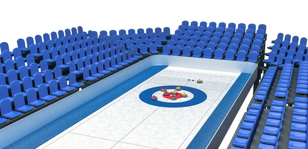 Render Ice Arena Para Jugar Curling — Foto de Stock