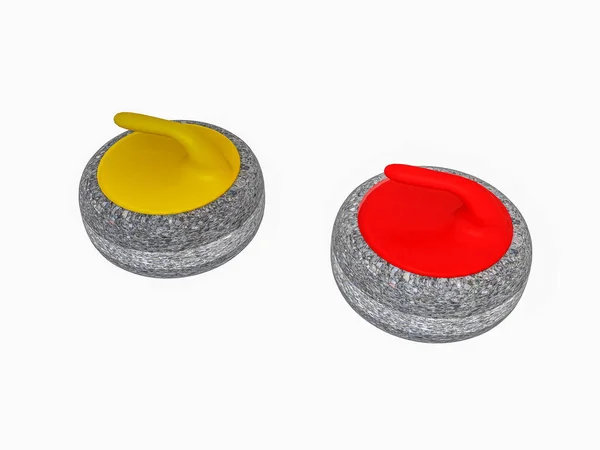 Renderizado Una Piedra Para Jugar Curling — Foto de Stock