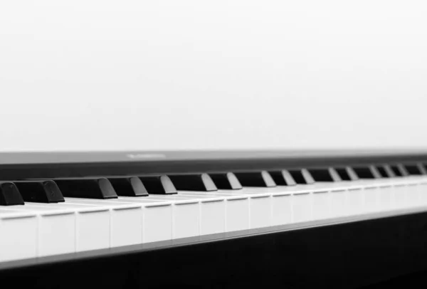 Moderne Schwarz Weiße Digitale Klaviertastatur — Stockfoto