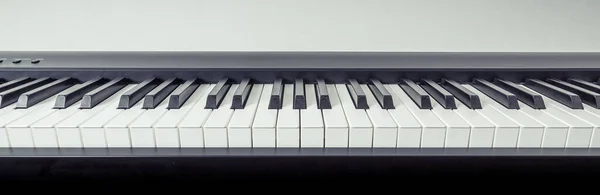 Clavier Piano Numérique Noir Blanc Moderne — Photo