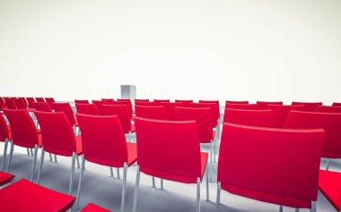 3D Konferans Salonu 'nun sandalyeli hali