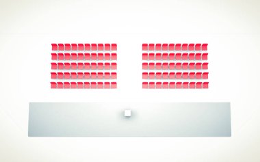 3D Konferans Salonu 'nun sandalyeli hali