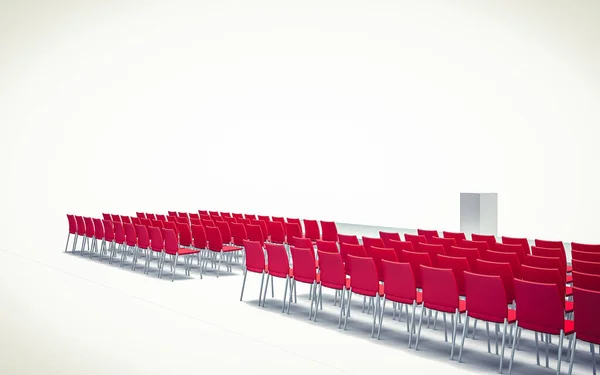 3d Illustration of Conference hall with chairs — Stock Photo, Image