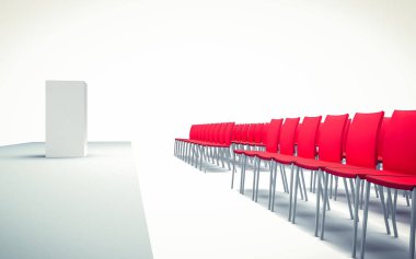 3D Konferans Salonu 'nun sandalyeli hali