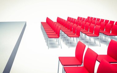 3D Konferans Salonu 'nun sandalyeli hali