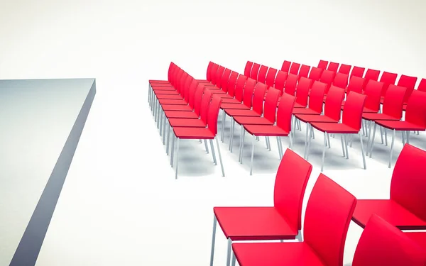 3d Иллюстрация конференц-зала со стульями — стоковое фото