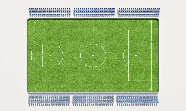3D Ilustracja boiska do piłki nożnej — Zdjęcie stockowe