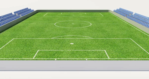 3D Ilustracja boiska do piłki nożnej — Zdjęcie stockowe