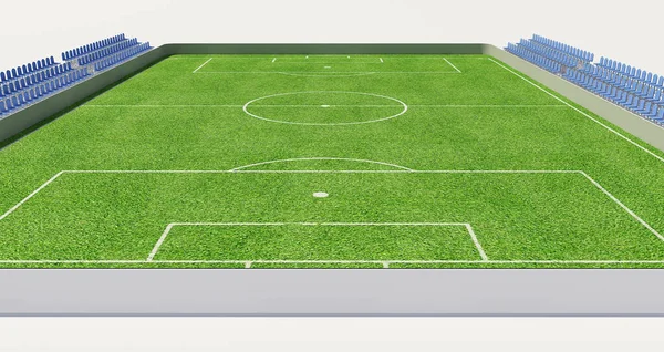 Ilustração 3d de um campo de futebol — Fotografia de Stock