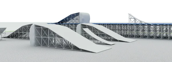 3D иллюстрация Moto Ramp — стоковое фото
