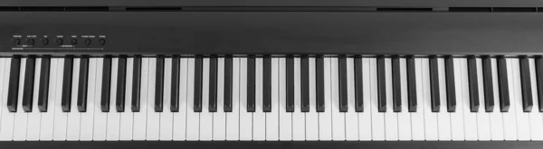 Moderne zwart-wit digitale piano — Stockfoto