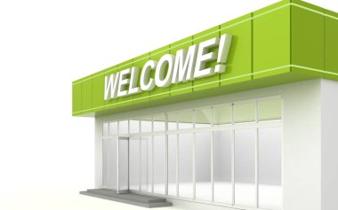 Bir büfenin 3 boyutlu illüstrasyonuName