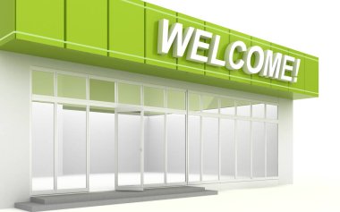 Bir büfenin 3 boyutlu illüstrasyonuName