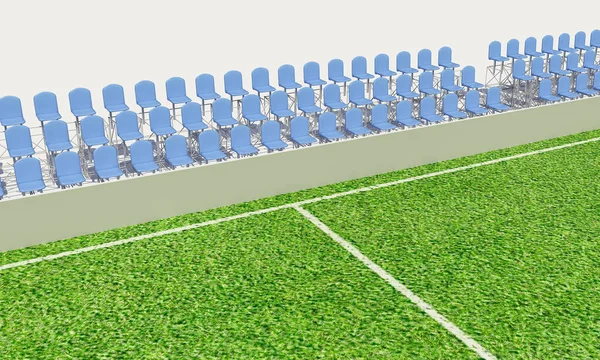 3D 축구장의 삽화 — 스톡 사진