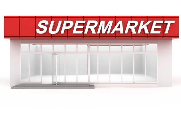 3D ilustrace supermarketu — Stock fotografie