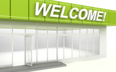 Bir büfenin 3 boyutlu illüstrasyonuName