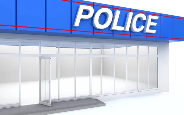 3D illustration of a police office — Stock Photo, Image