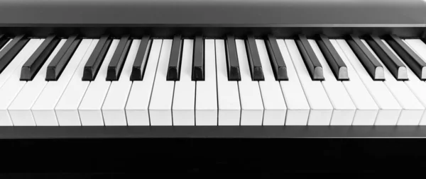 Nowoczesne pianino cyfrowe Black and White — Zdjęcie stockowe