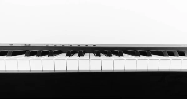 Modern Black and White Digital piano — Stock Photo, Image