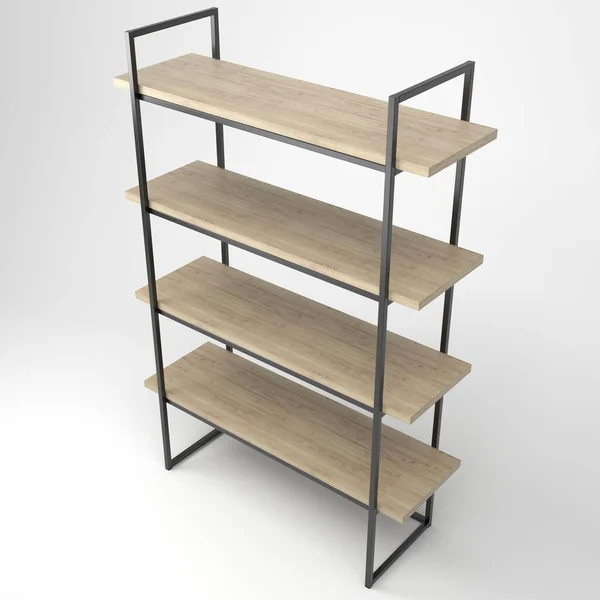 Illustration 3D d'un rack moderne de style loft — Photo