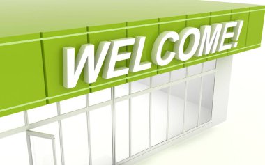 Bir büfenin 3 boyutlu illüstrasyonuName