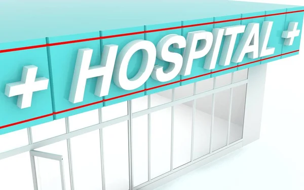 3D illustration of a hospital — Stock Photo, Image