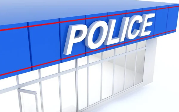 3D illustration of a police office — Stock Photo, Image