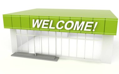 Bir büfenin 3 boyutlu illüstrasyonuName