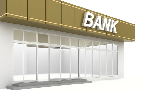 3D illustration of a bank office — Stock Photo, Image