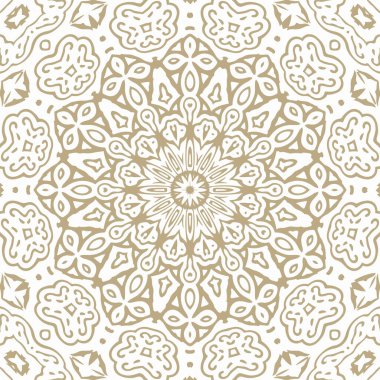 Oriental Gold Deseni - Kusursuz vektör